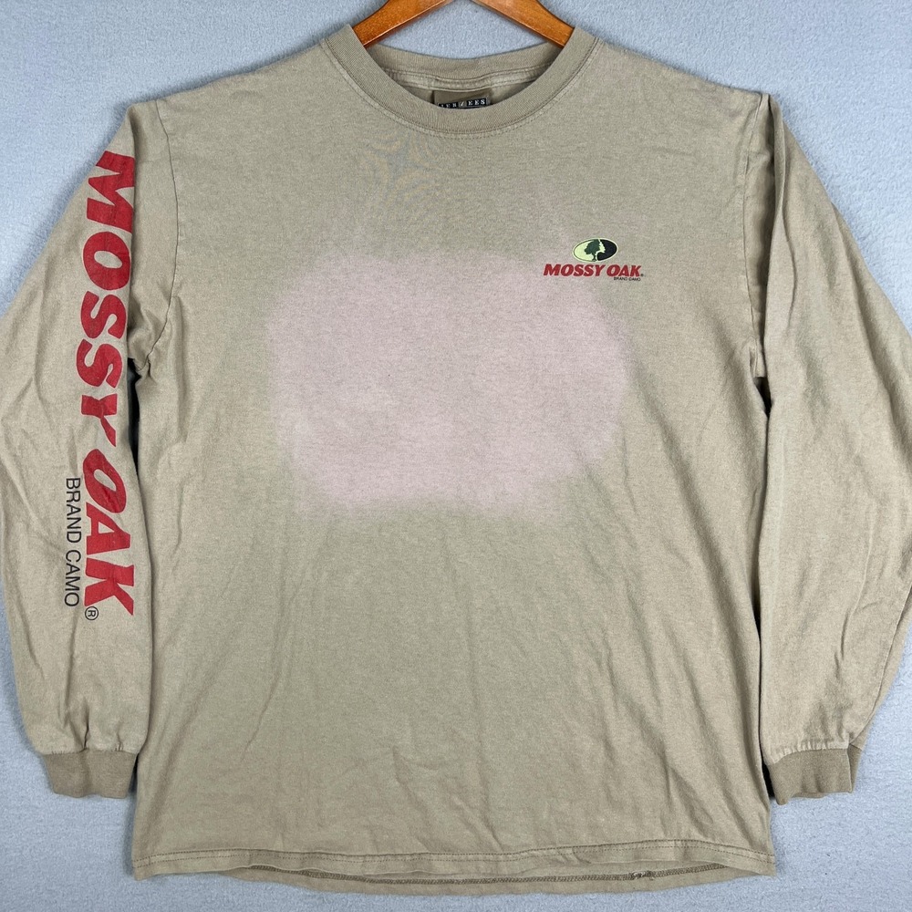 VTG Mossy Oak Long Sleeve T Shirt Mens L Herzees Outdoors Hunting‎ Deer Buck